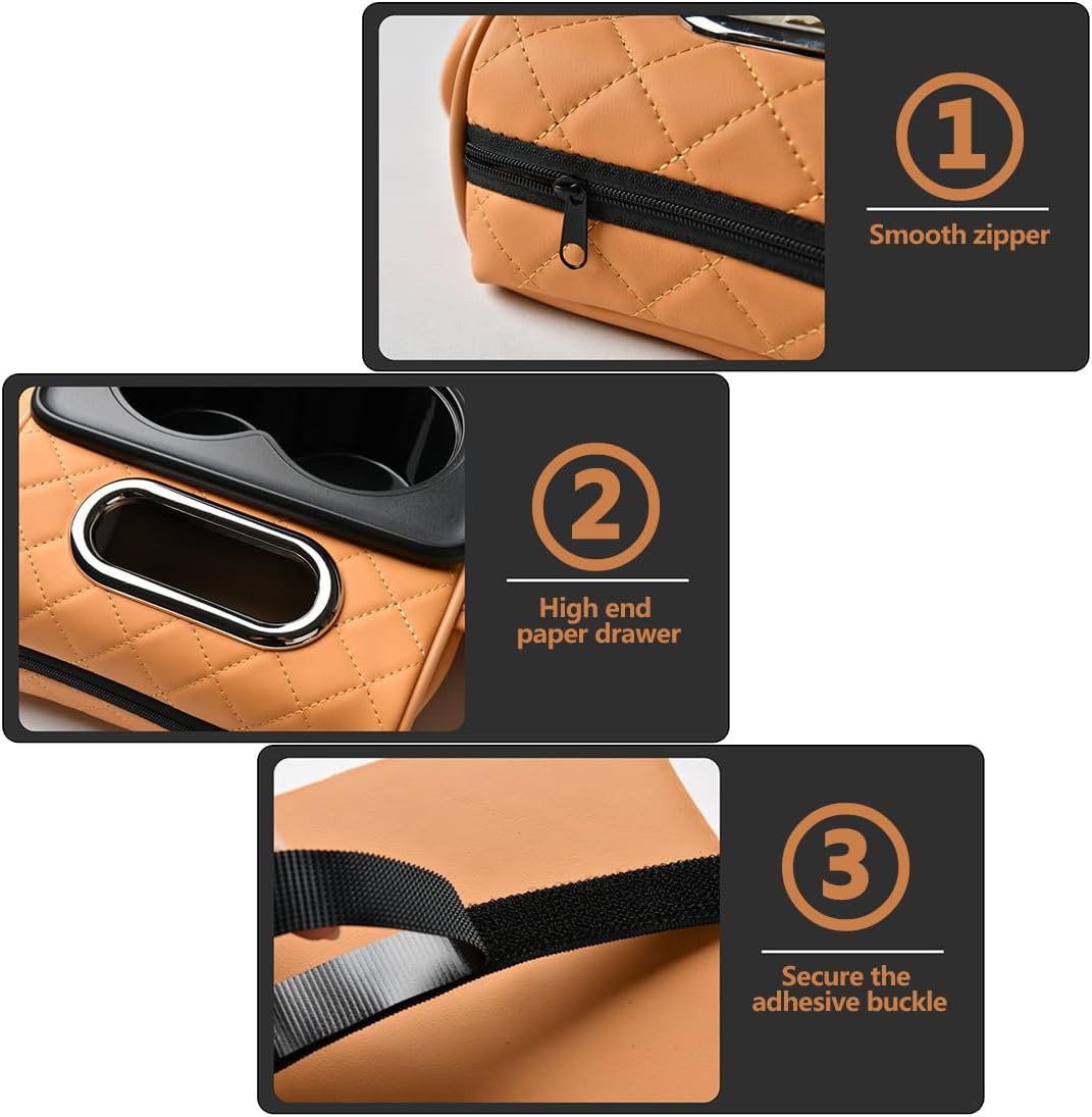 Premium Car Armrest Organizer With Cup Holders & Storage Compartments