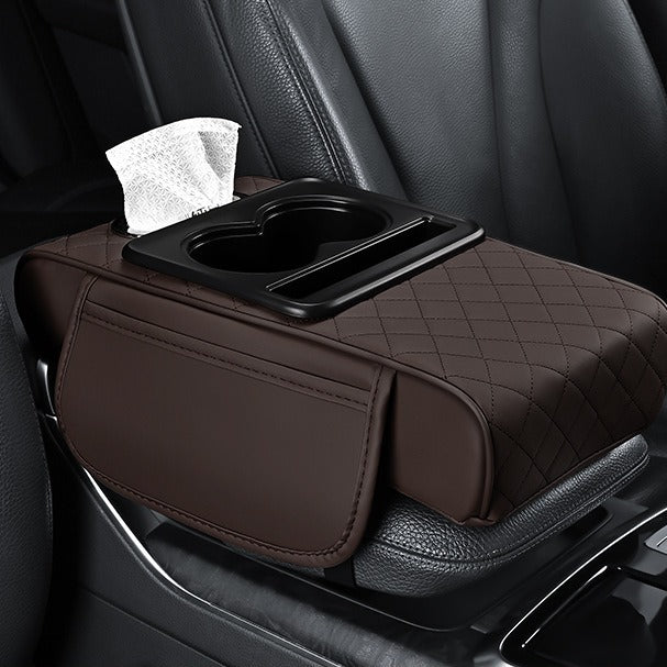 Premium Car Armrest Organizer With Cup Holders & Storage Compartments
