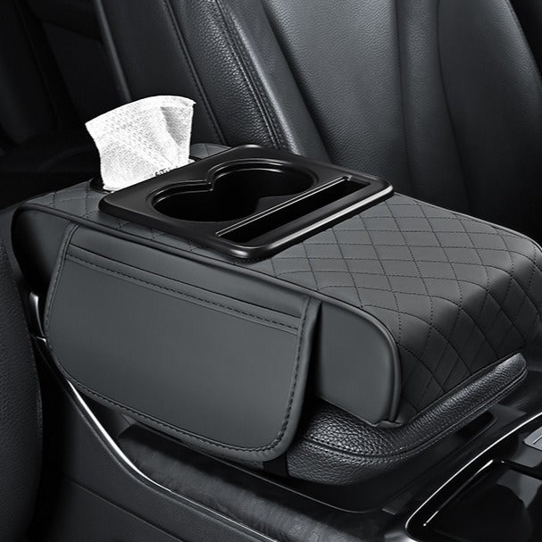 Premium Car Armrest Organizer With Cup Holders & Storage Compartments