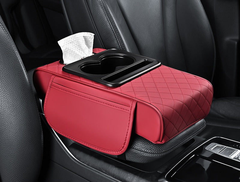 Premium Car Armrest Organizer With Cup Holders & Storage Compartments